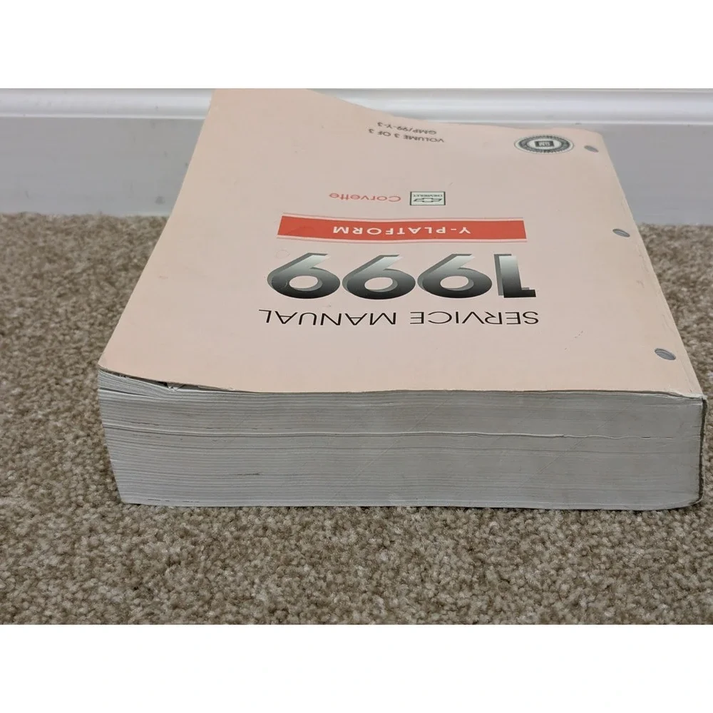 1999 Chevrolet Corvette OEM Service Manual Book #3‎ Gmp/99-y-3